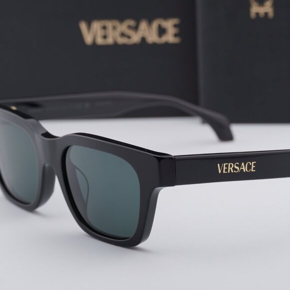 Versace VE4486F GB1/87 Square Sunglasses – Shiny Black/Dark Grey - Picture 9 of 10